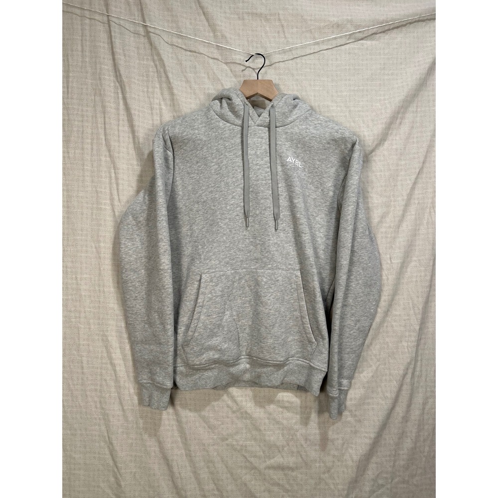 AYBL Womens Heather Grey Fleece Pullover Hoodie Sweatshirt Logo Size XS #2128